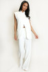 Asymmetric Wrap Sleeveless Blazer