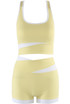 Contrast Gym Vest And High Waisted Shorts Set
