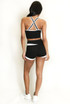 Contrast Gym Vest And High Waisted Shorts Set