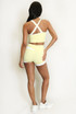 Contrast Gym Vest And High Waisted Shorts Set