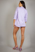 Ruched Sleeves Open Blazer