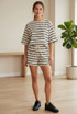 Striped T-Shirt and Shorts Set