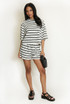 Striped T-Shirt and Shorts Set