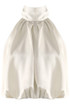 Satin Balloon Hem Cropped Blouse