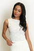 Floral Textured Sleeveless Top