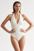 Halterneck Plunging Bodysuit