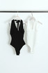 Halterneck Plunging Bodysuit