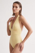 Halterneck Plunging Bodysuit