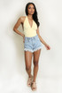 Halterneck Plunging Bodysuit