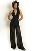 Halterneck Plunging Bodysuit