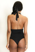 Halterneck Plunging Bodysuit