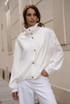 Tailored Bomber Jacket With Ruched Hem