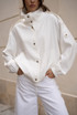 Tailored Bomber Jacket With Ruched Hem