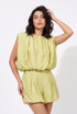 Balloon Hem Crop Top And Shorts Set