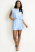 Balloon Hem Crop Top And Shorts Set
