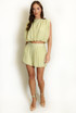 Balloon Hem Crop Top And Shorts Set