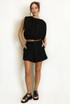 Balloon Hem Crop Top And Shorts Set
