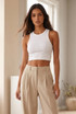 Basic Cropped Ribbed Vest Top