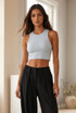 Basic Cropped Ribbed Vest Top