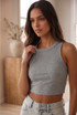 Basic Cropped Ribbed Vest Top
