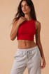 Basic Cropped Ribbed Vest Top