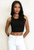 Basic Cropped Ribbed Vest Top