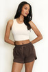 Basic Cropped Ribbed Vest Top