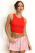 Basic Cropped Ribbed Vest Top