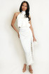 Satin Side Slit Maxi Skirt