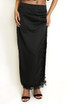 Satin Side Slit Maxi Skirt