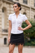 Puff Sleeves Gathered Blouse