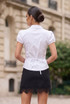 Puff Sleeves Gathered Blouse
