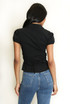 Puff Sleeves Gathered Blouse