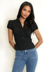 Puff Sleeves Gathered Blouse