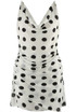 Cowl Neck Polka Dots Mini Dress