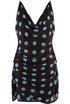 Cowl Neck Polka Dots Mini Dress