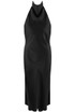 Satin Cowl Neck Midi Dress 