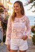 Coastal Crochet Lace Blouse