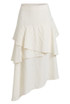 Tiered Asymmetrical Midi Skirt
