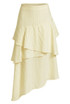 Tiered Asymmetrical Midi Skirt