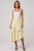 Tiered Asymmetrical Midi Skirt