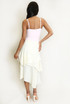 Tiered Asymmetrical Midi Skirt