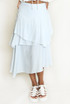 Tiered Asymmetrical Midi Skirt