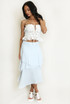 Tiered Asymmetrical Midi Skirt