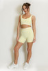 Contrast Piping Sports Bra And Shorts Set - New Ratio
