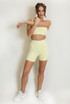 Contrast Piping Sports Bra And Shorts Set - New Ratio