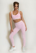 Contrast Piping Sports Bra And Legging Set - New Ratio