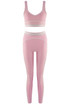 Contrast Piping Sports Bra And Legging Set - New Ratio