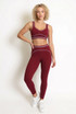 Contrast Piping Sports Bra And Legging Set - New Ratio