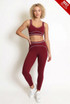 Contrast Piping Sports Bra And Legging Set - New Ratio